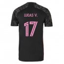 Maillot Real Madrid Third NO.17 Lucas V. 2020 2021 Noir