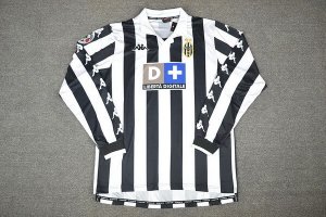 Maillot Juventus Domicile ML Retro 1999 2000 Noir Blanc