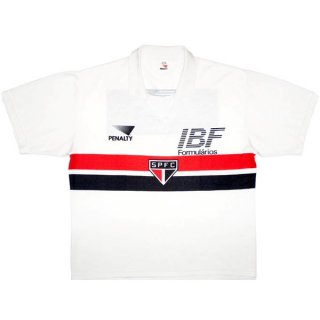 Thailande Maillot São Paulo PENALTY Domicile Retro 1991 Blanc