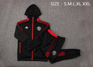 Sweat Shirt Capuche Manchester United 2022 Noir Rouge