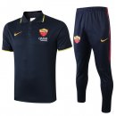 Polo Ensemble Complet As Roma 2019 2020 Noir Jaune