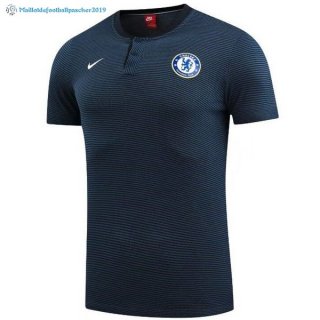 Polo Chelsea 2017 2018 Bleu Gris Marine Polo Chelsea 2017 2018 Bleu Gris Marine