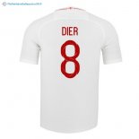 Maillot Angleterre Domicile Dier 2018 Blanc