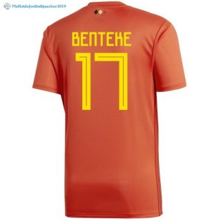 Maillot Belgica Domicile Benteke 2018 Rouge