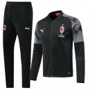 Survetement AC Milan 2018 2019 Noir Gris