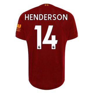 Maillot Liverpool NO.14 Henderson Domicile 2019 2020 Rouge Maillot Liverpool NO.14 Henderson Domicile 2019 2020 Rouge