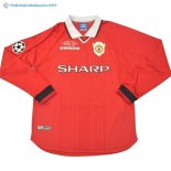 Maillot Manchester United Domicile ML Retro 1999 Rouge