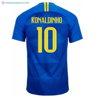 Maillot Brésil Exterieur Ronaldinho 2018 Bleu Maillot Brésil Exterieur Ronaldinho 2018 Bleu