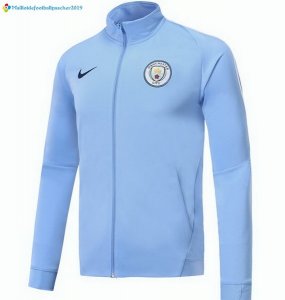 Survetement Manchester City 2017 2018 Bleu Clair Noir