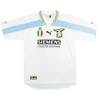 Thailande Maillot Lazio Domicile Retro 2000 2002 Blanc