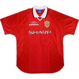 Maillot Manchester United Domicile Retro 1999 2000 Rouge