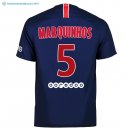 Maillot Paris Saint Germain Domicile Marquinhos 2018 2019 Bleu