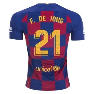 Maillot Barcelona NO.21 De Jong Domicile 2019 2020 Bleu Rouge Maillot Barcelona NO.21 De Jong Domicile 2019 2020 Bleu Rouge