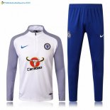 Survetement Chelsea Enfant 2017 2018 Blanc Gris Bleu