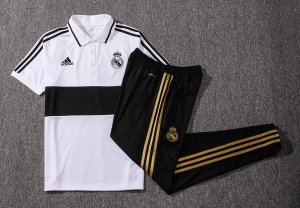 Polo Real Madrid Ensemble Complet 2019 2020 Blanc Noir