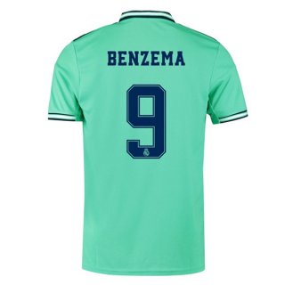 Maillot Real Madrid NO.9 Benzema Third 2019 2020 Vert Maillot Real Madrid NO.9 Benzema Third 2019 2020 Vert