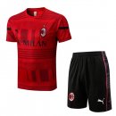 Maillot Entrainement AC Milan Ensemble Complet 2022 2023 Rouge