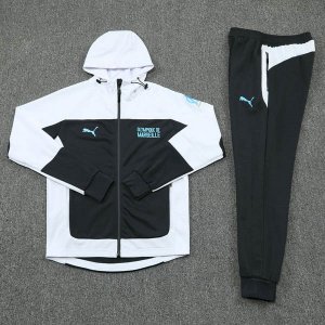 Sweat Shirt Capuche Marseille 2021 2022 Blanc Noir