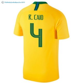 Maillot Brésil Domicile R.Caio 2018 Jaune