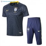 Maillot Entrainement Brésil Ensemble Complet 2018 Bleu Gris