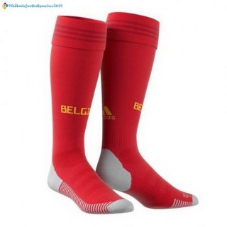 Chaussette Belgique Domicile 2018 Rouge