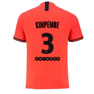 JORDAN Maillot Paris Saint Germain NO.3 Kimpembe Exterieur 2019 2020 Orange