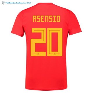 Maillot Espagne Domicile Asensio 2018 Rouge