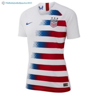 Maillot États-Unis Domicile Femme 2018 Blanc Maillot États-Unis Domicile Femme 2018 Blanc
