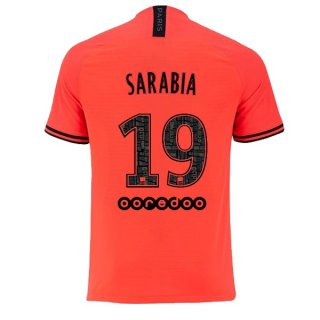 JORDAN Maillot Paris Saint Germain NO.19 Sarabia Exterieur 2019 2020 Orange