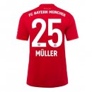 Maillot Bayern Munich NO.25 Muller Domicile 2019 2020 Rouge