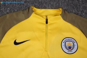 Survetement Manchester City 2017 2018 Jaune Noir