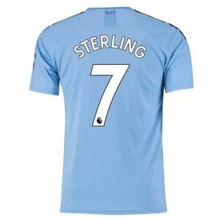 Maillot Manchester City NO.7 Sterling Domicile 2019 2020 Bleu