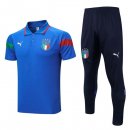 Polo Italie Ensemble Complet 2023 2024 Bleu 2