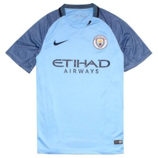 Maillot Manchester City Domicile Retro 2016 2017 Bleu