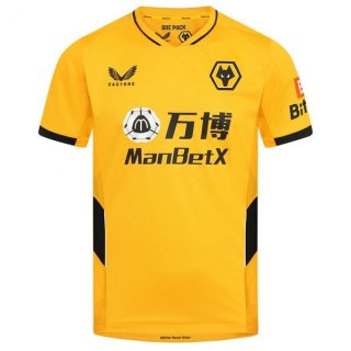 Maillot Wolves Domicile 2021 2022 Jaune Maillot Wolves Domicile 2021 2022 Jaune