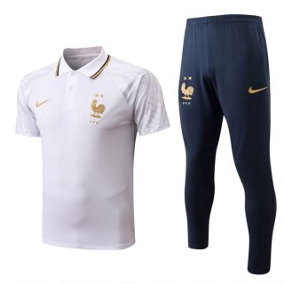 Polo France Ensemble Complet 2022 2023 Blanc