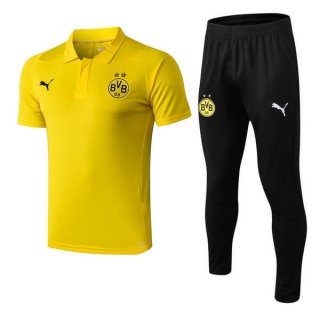 Polo Ensemble Complet Borussia Dortmund 2018 2019 Jaune Noir