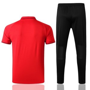 Polo Ensemble Complet Manchester United 2019 2020 Rouge Noir