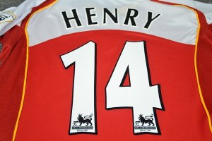 Maillot Arsenal Henry Domicile NO.14 Retro 2004/05 Rouge