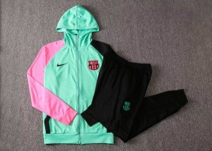 Sweat Shirt Capuche Barcelona 2020 2021 Vert Rose