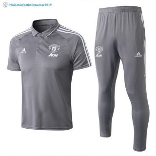 Polo Manchester United Ensemble Complet 2017 2018 Gris