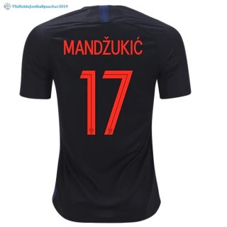 Maillot Croatie Exterieur Mandzukic 2018 Bleu Maillot Croatie Exterieur Mandzukic 2018 Bleu