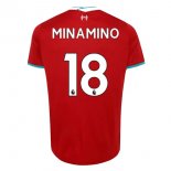 Maillot Liverpool NO.18 Minamino Domicile 2020 2021 Rouge