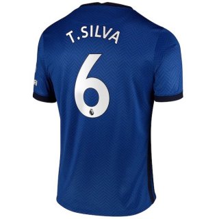 Maillot Chelsea NO.6 T. Silva Domicile 2020 2021 Bleu Maillot Chelsea NO.6 T. Silva Domicile 2020 2021 Bleu