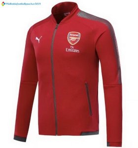 Survetement Arsenal 2017 2018 Rouge Gris