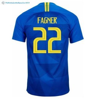 Maillot Brésil Exterieur Fagner 2018 Bleu Maillot Brésil Exterieur Fagner 2018 Bleu