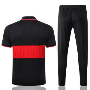 Polo AS Roma Ensemble Complet 2019 2020 Noir Rouge