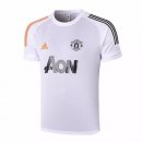 Entrainement Manchester United 2020 2021 Blanc Orange Noir