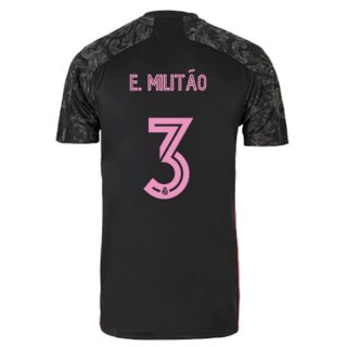 Maillot Real Madrid Third NO.3 E. Militão 2020 2021 Noir Maillot Real Madrid Third NO.3 E. Militão 2020 2021 Noir