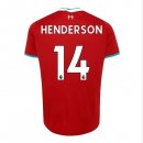 Maillot Liverpool NO.14 Henderson Domicile 2020 2021 Rouge